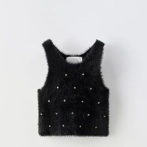 Zara faux fur top